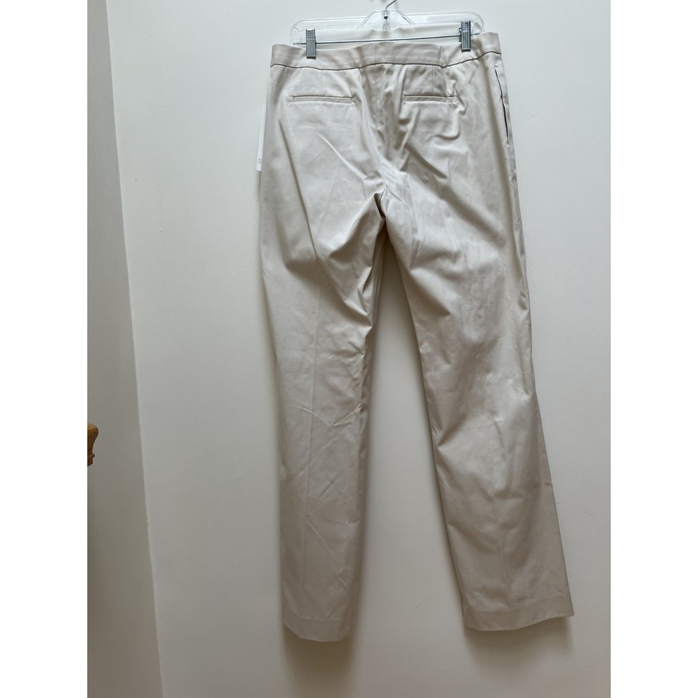Badgley Mischka 100% linen pants Ivory Sz 14 Casual Coastal Beautifully tailored - Picture 4 of 9